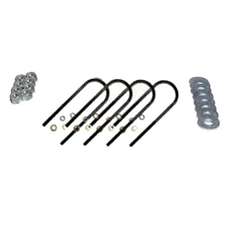 Airbagit Round U-Bolt, 5/8"-18, 3.62 in W, 10 in H UBOLT-RD-13
